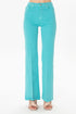 Bootcut Medium Turquoise High Waist Trousers
